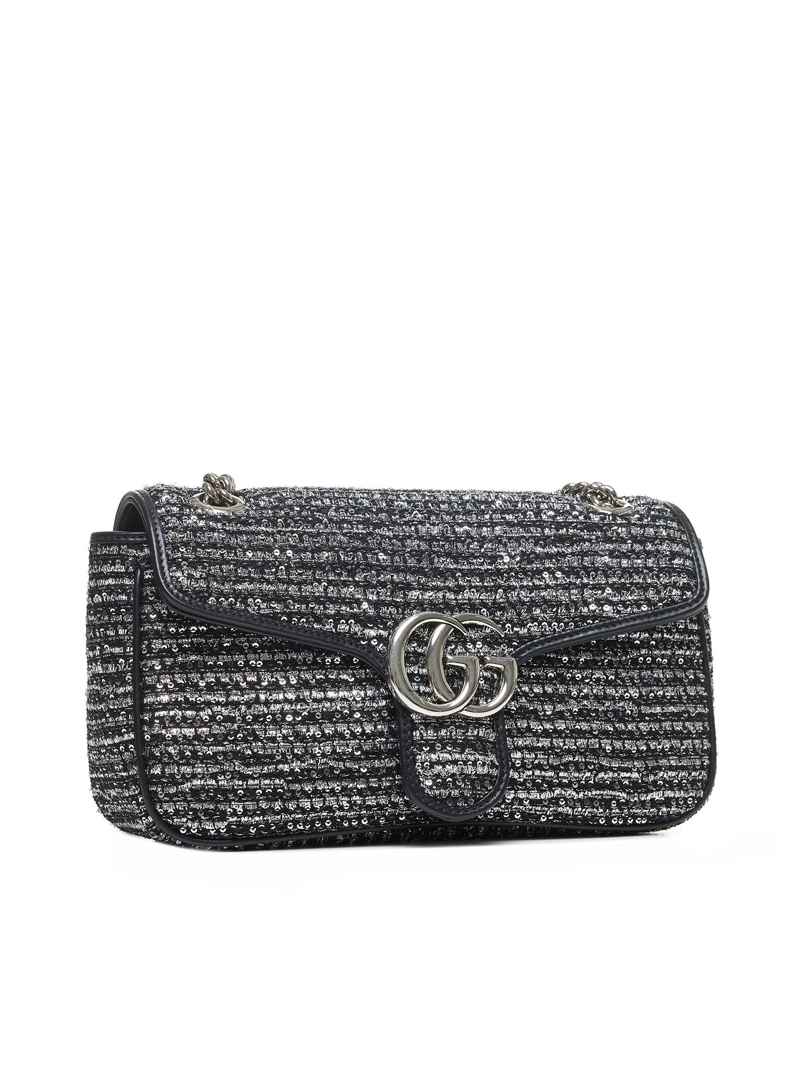Gucci Women Black Gg Marmont Small Shoulder Bag - 2