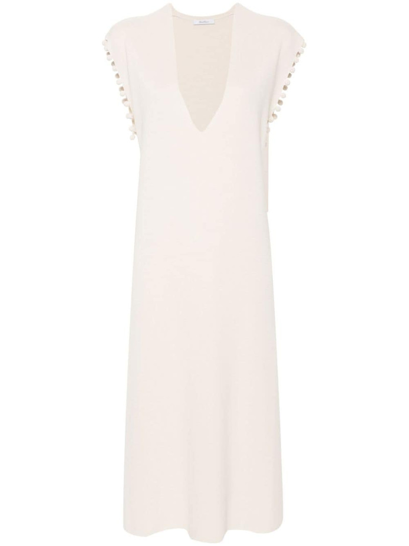 crochet-trim cotton midi dress 1
