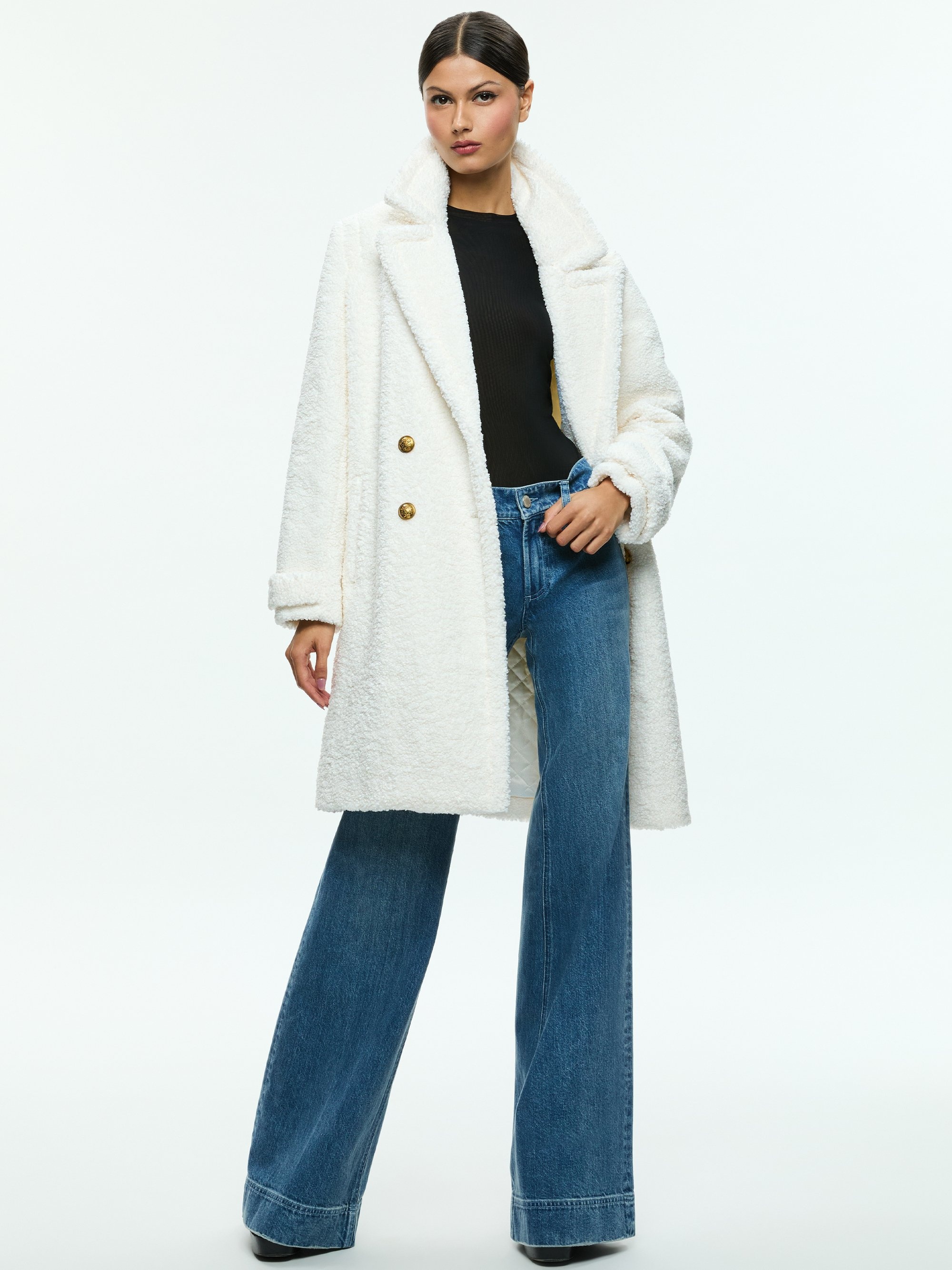 TOWNES DOUBLE BREASTED TEDDY PEACOAT - 3