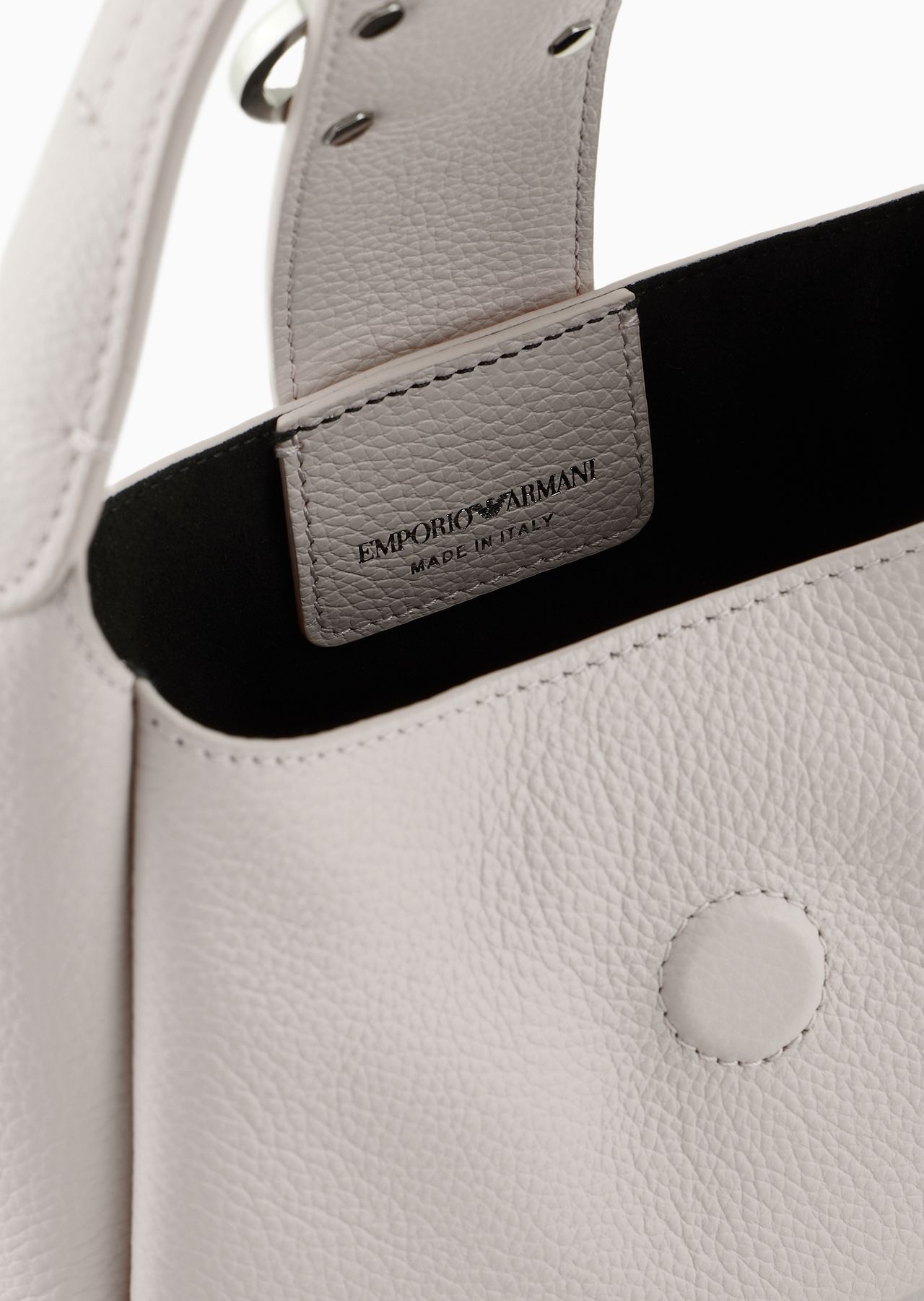 Leather hobo handbag with eagle buckle - 7