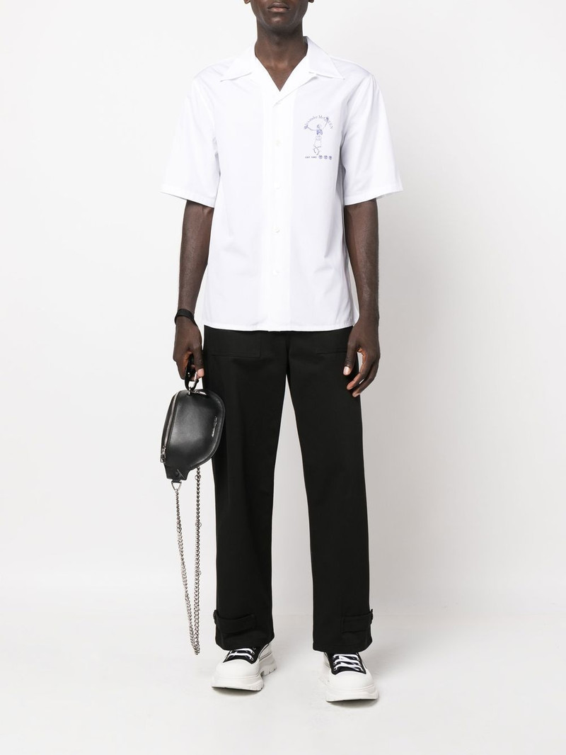 Alexander McQueen skeleton print cotton shirt outlook