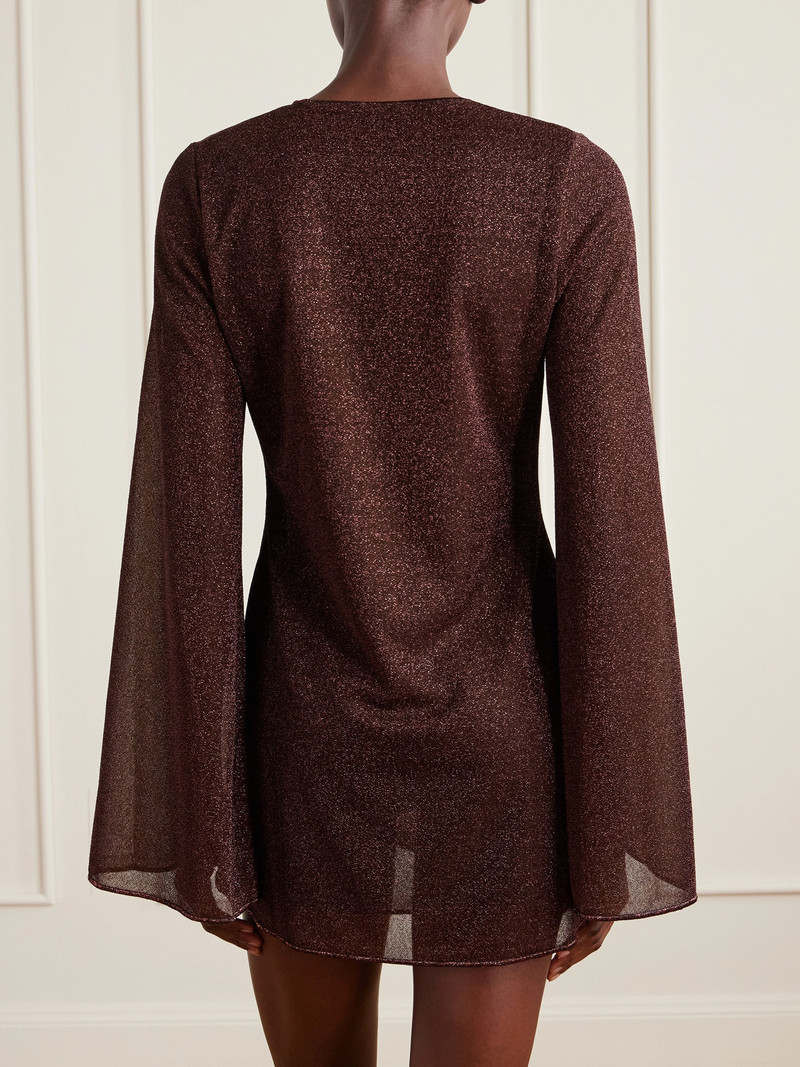 Oséree Lumière Embellished Metallic Stretch-knit Kaftan outlook