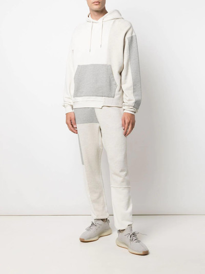 John Elliott colour-block drawstring hoodie outlook