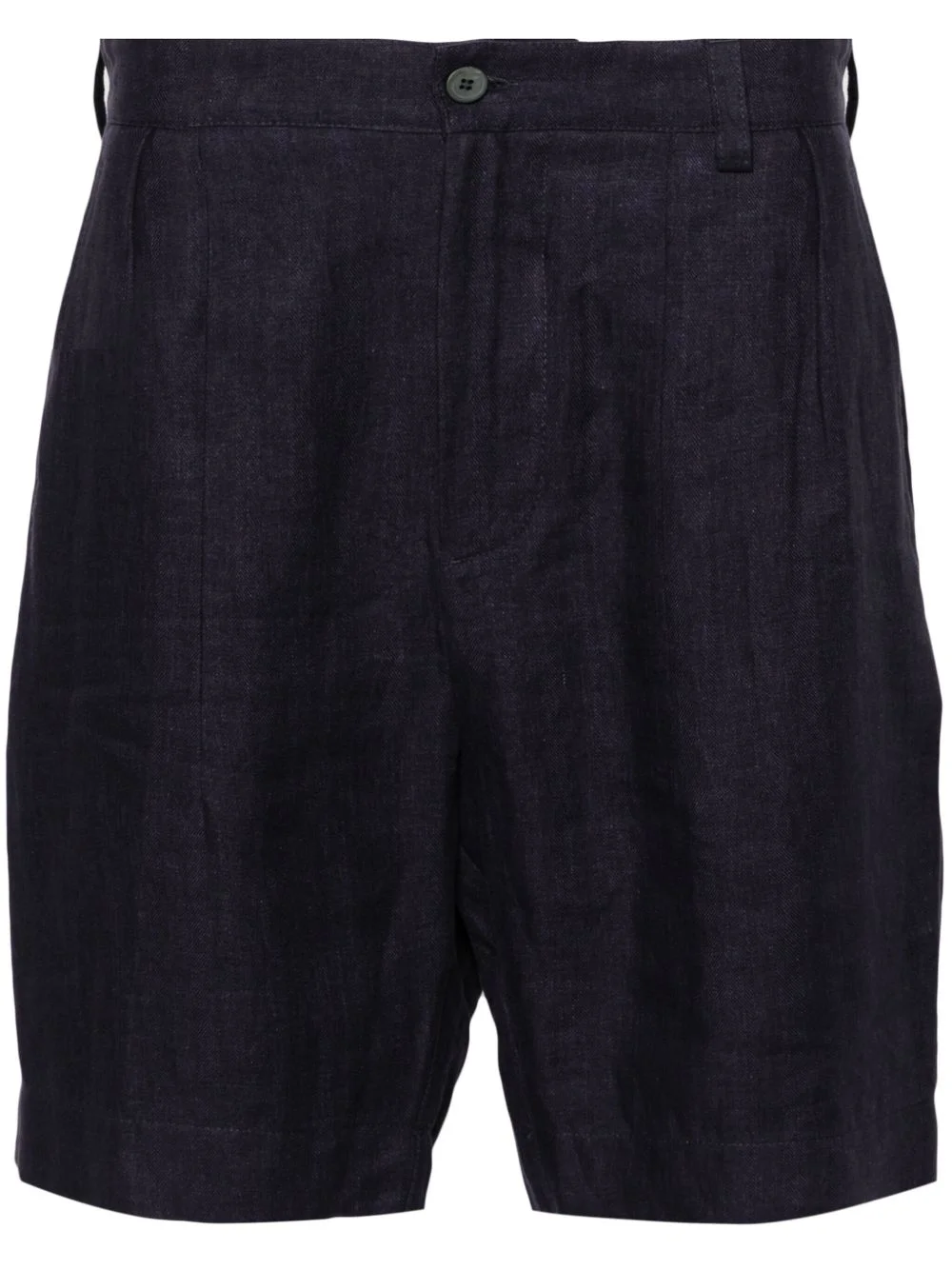 mid-rise linen chino shorts - 1