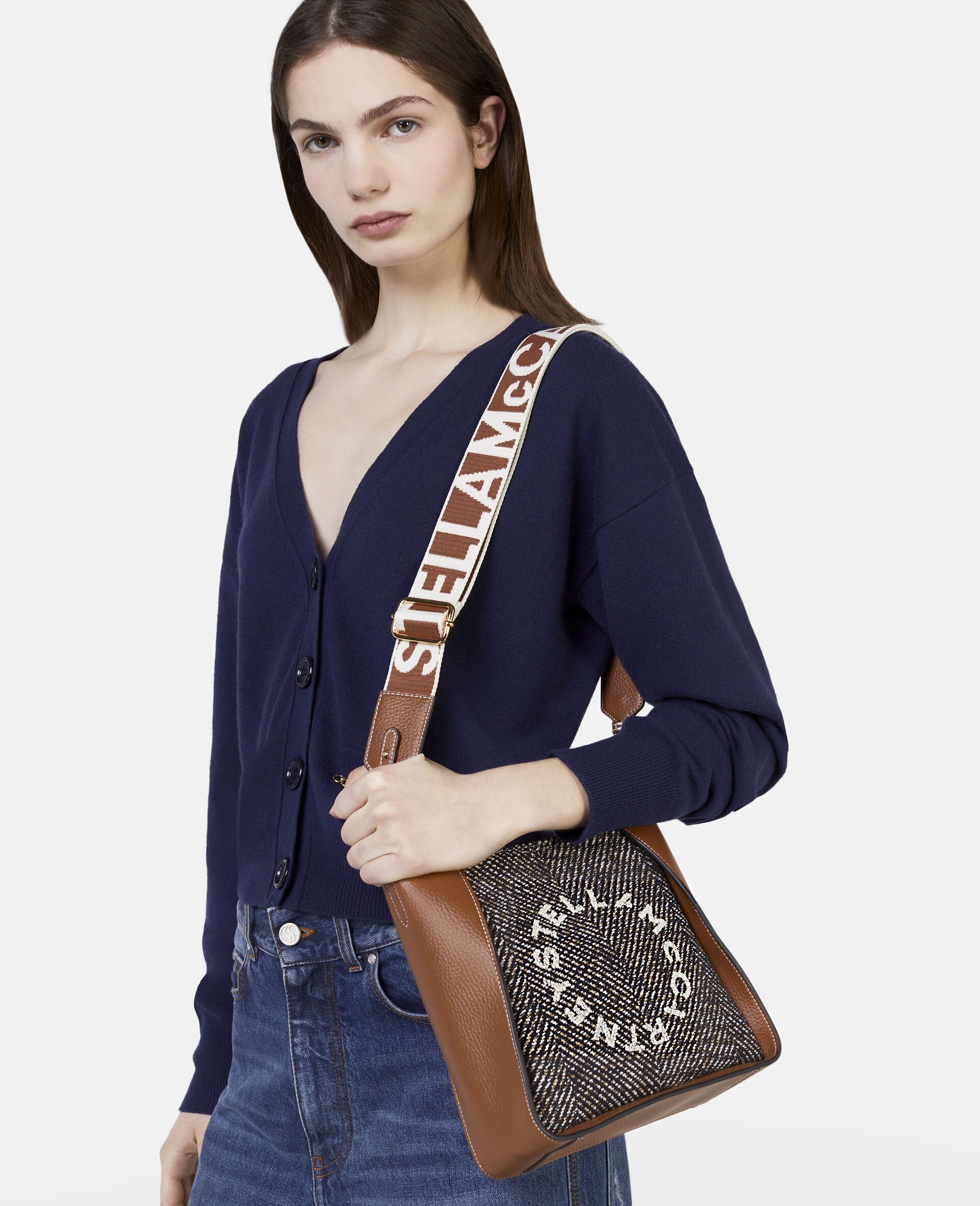 Stella Logo Herringbone Weave Crossbody Bag - 2