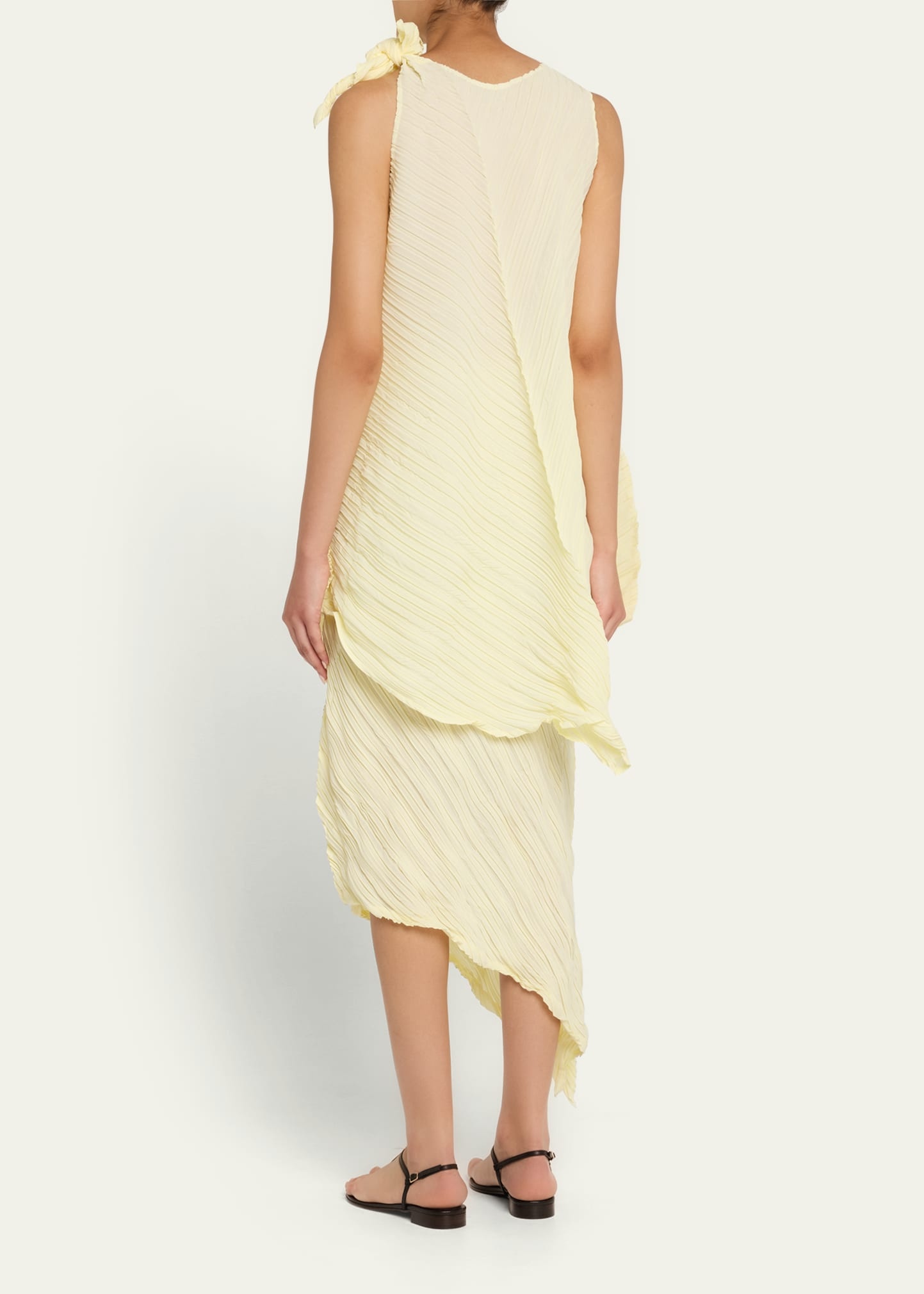 Wrinkled And Twisted Short Dress - 3