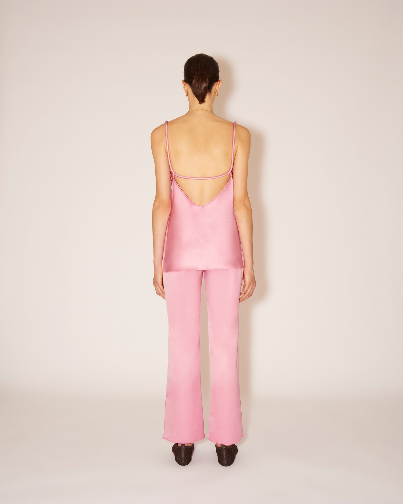 NEZA - Glossy satin camisole - Pink - 4