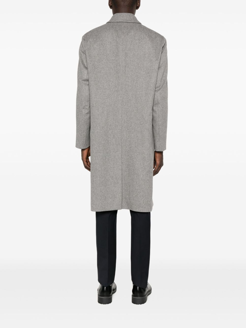 buttoned patch-pocket coat - 4