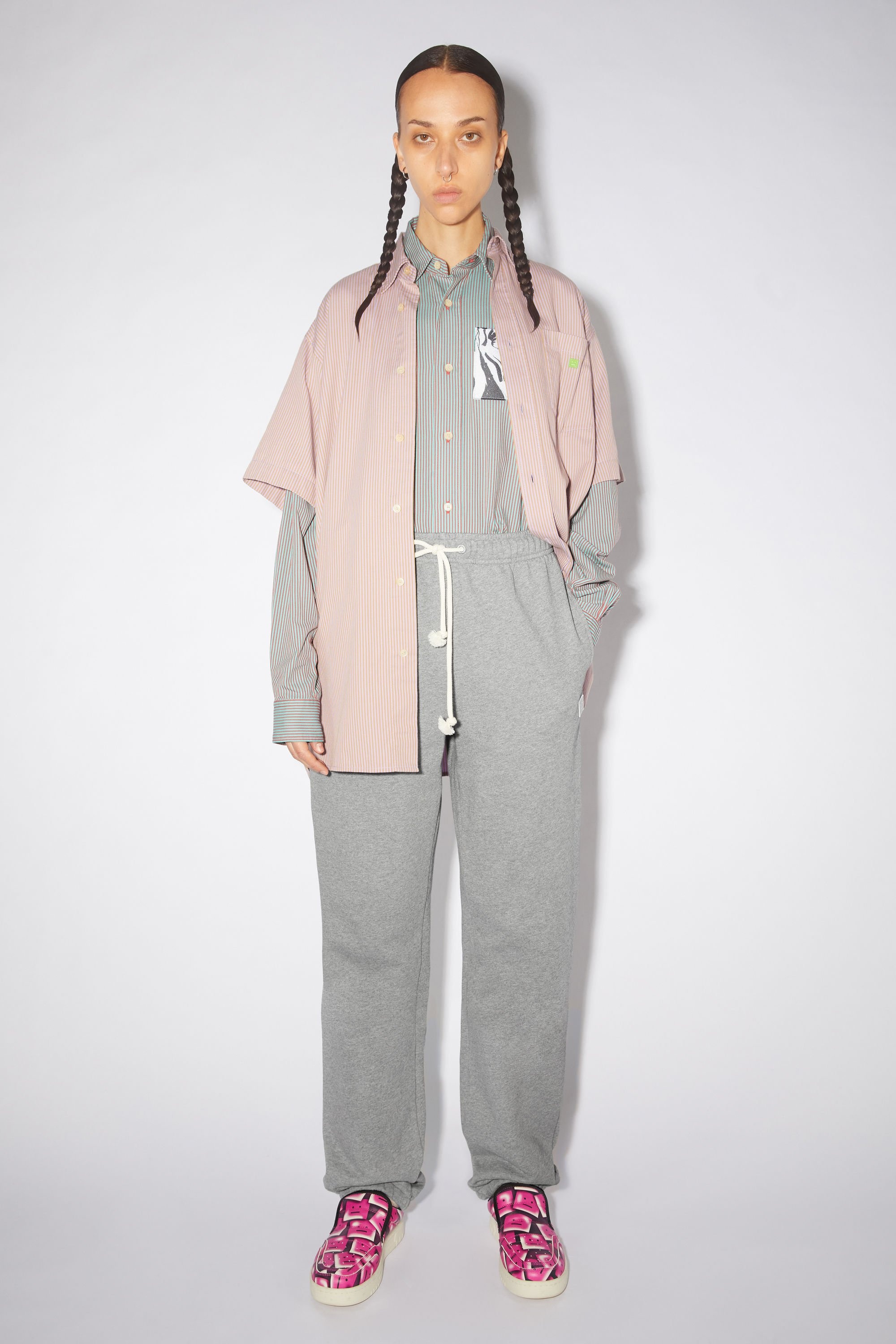 Cotton sweatpants - Light Grey Melange - 2