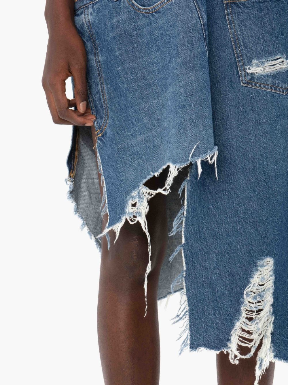 DISTRESSED DENIM CAMISOLE DRESS - 5