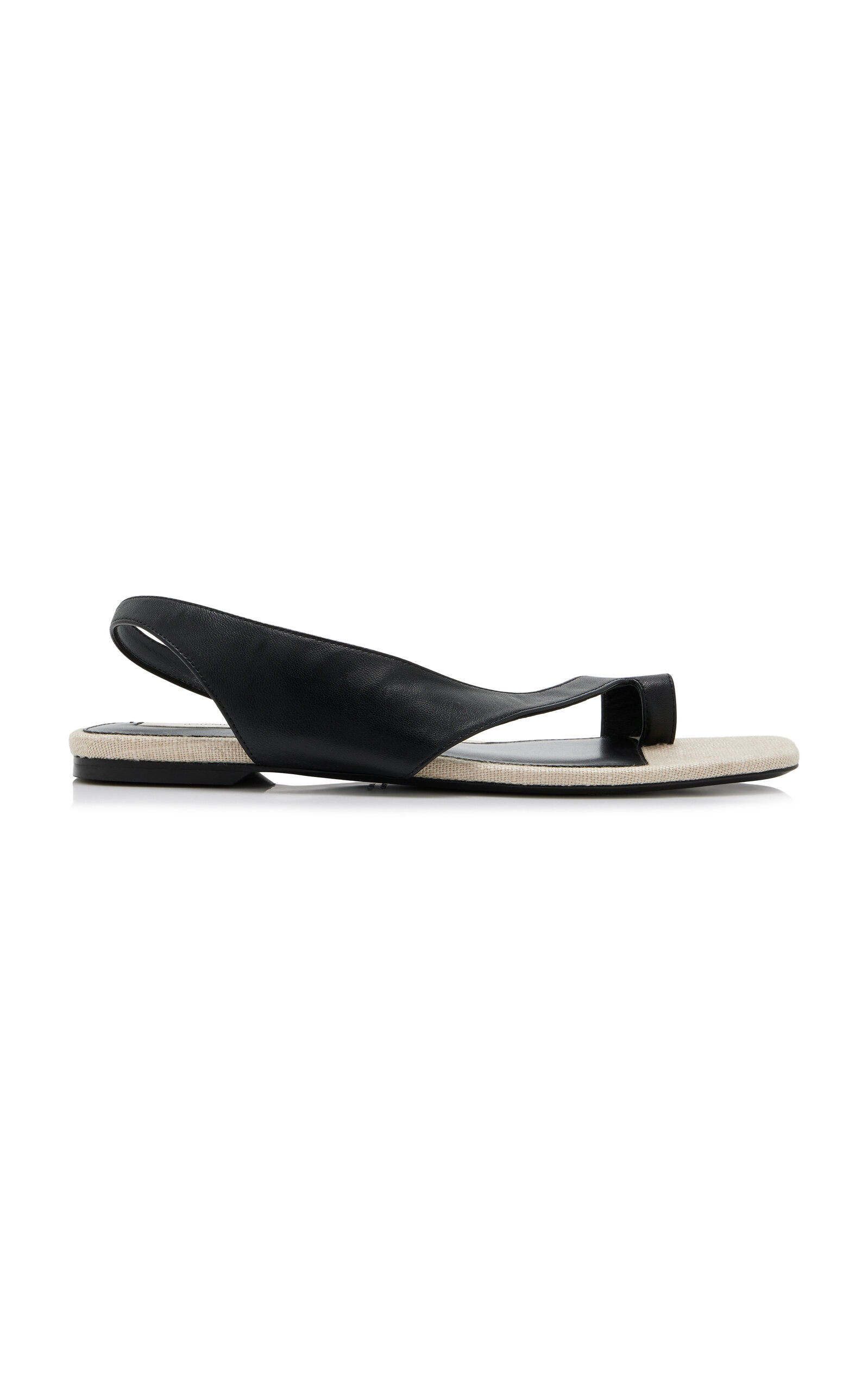 Leather Thong Sandals black - 1