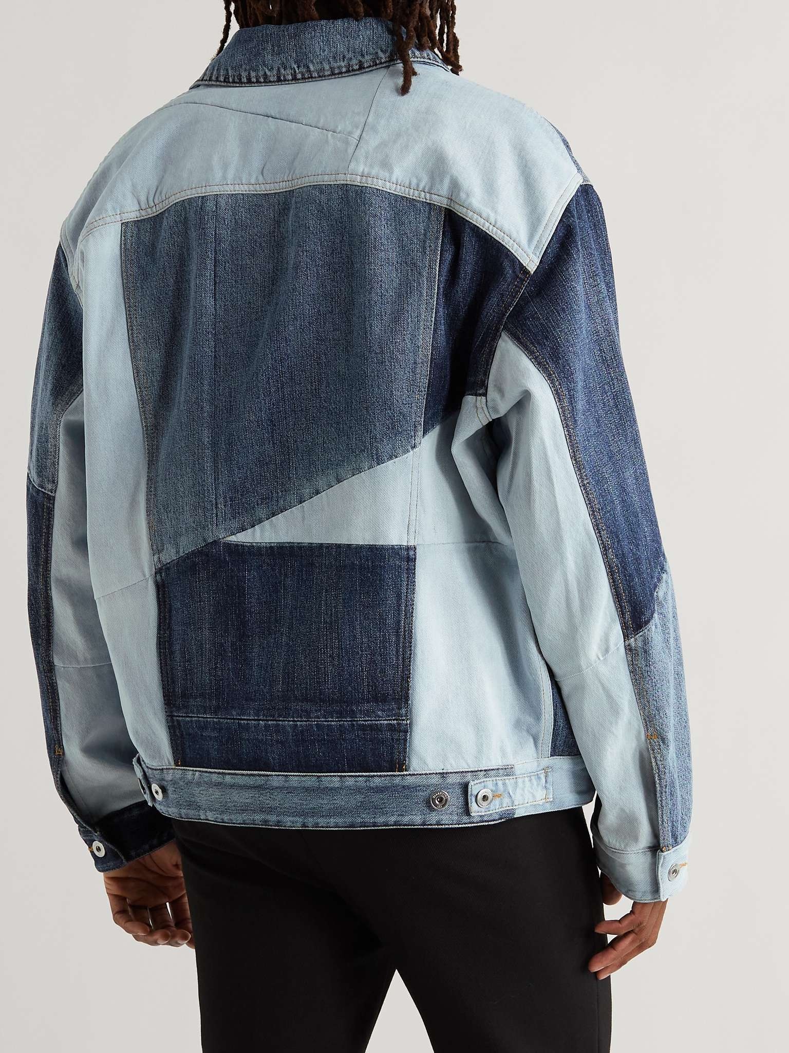 Patchwork Denim Jacket - 4