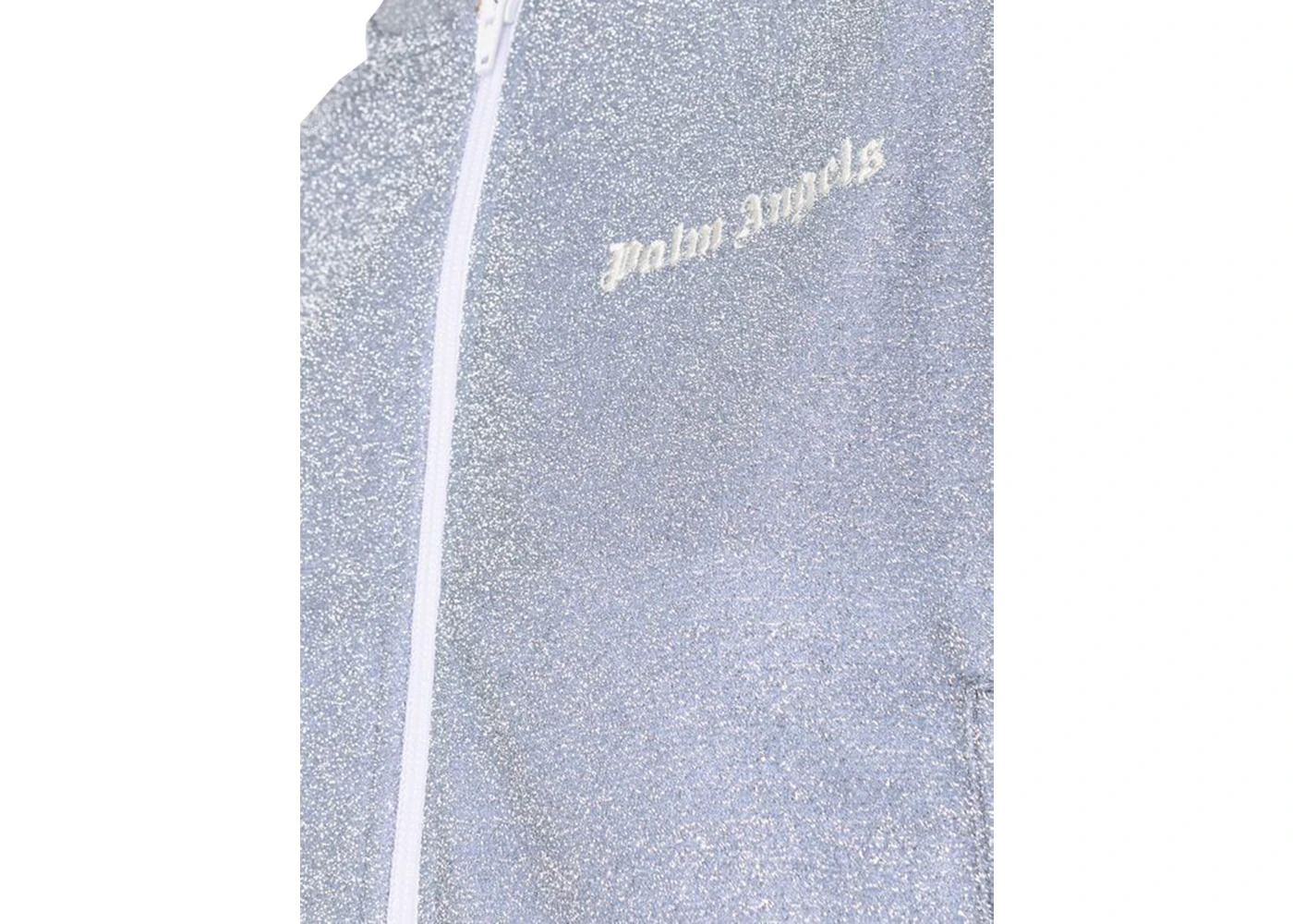 Palm Angels Womens Lurex Track Jacket Grey/Black/White - 2