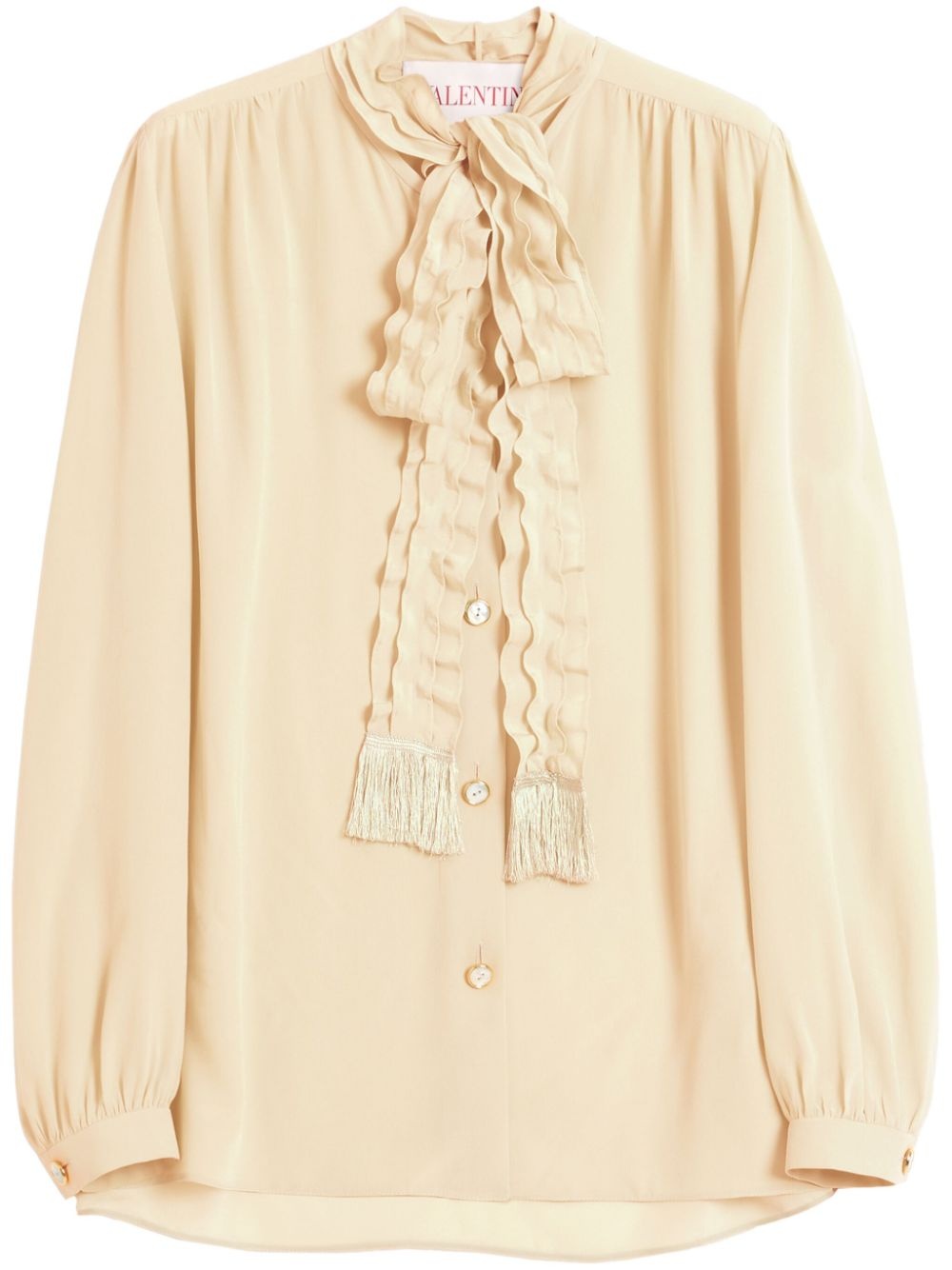 Valentino Women Crepe De Chine Silk Blouse - 1