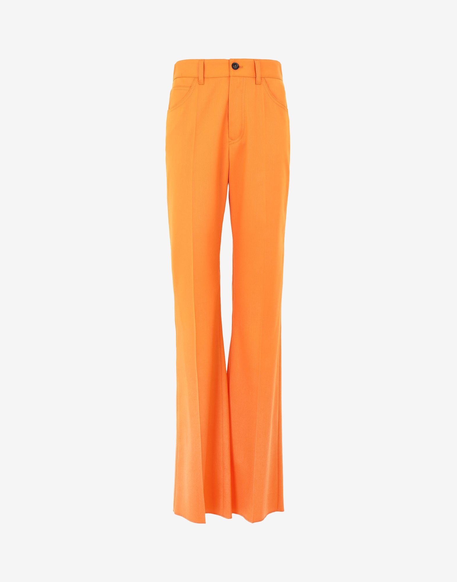 Wide-leg twill trousers - 1