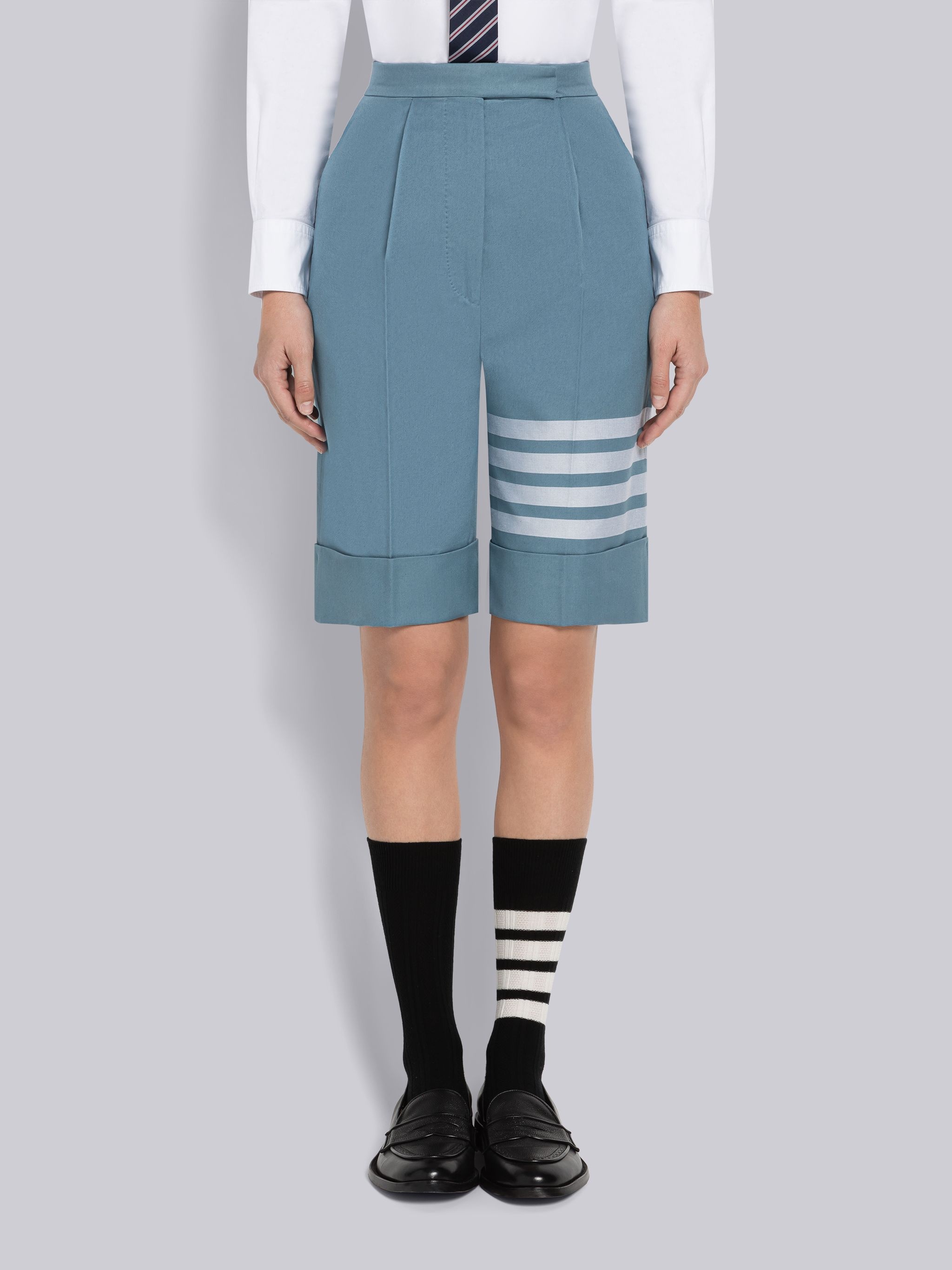 Cotton Twill 4-Bar Bermuda Short - 1