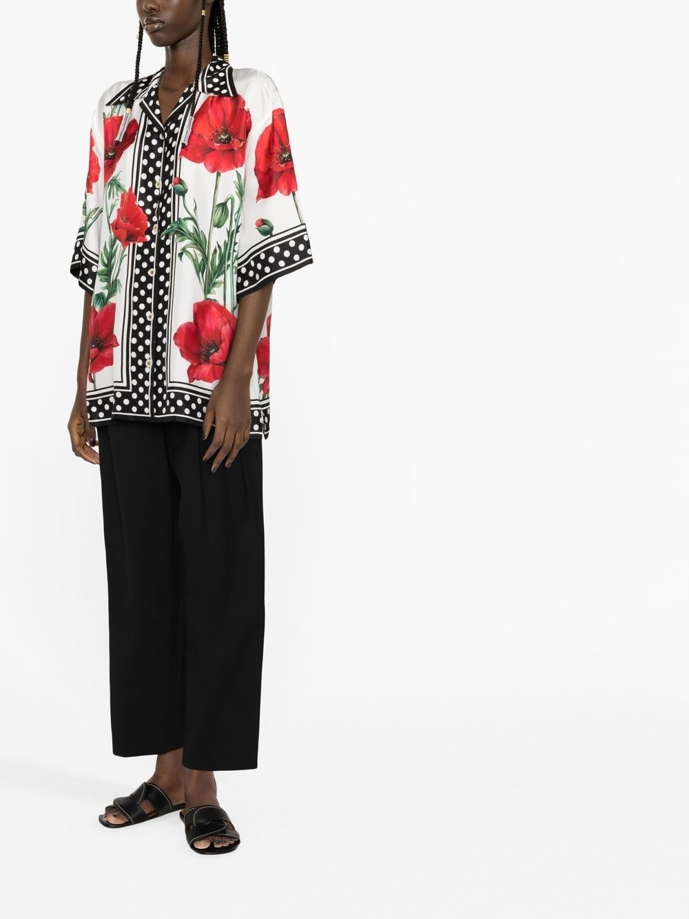 floral-print silk shirt - 4