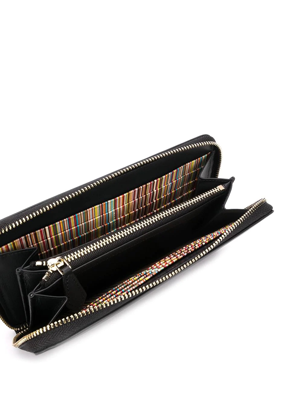 striped lining zipped wallet - 3