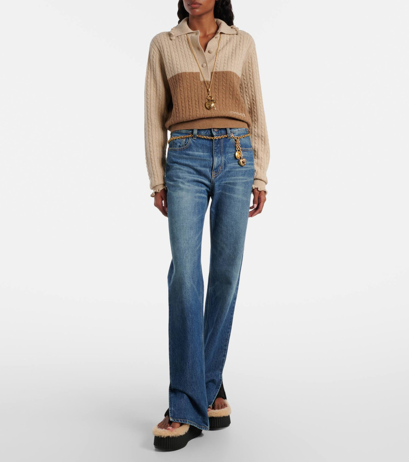 Chloé Nama 80 suede platform thong sandals outlook