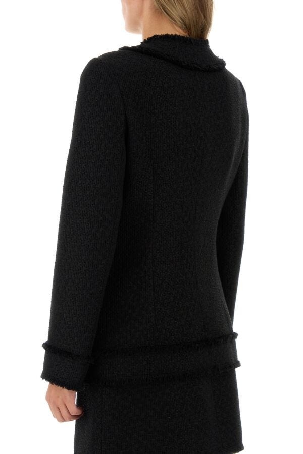 ジャケット DOLCE & GABBANA BLACK TWEED BLAZER Single-breasted tweed jacket in Black for Women