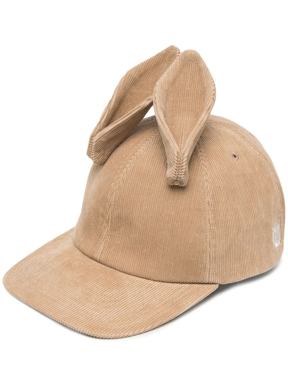 bunny ears corduroy baseball cap - 1