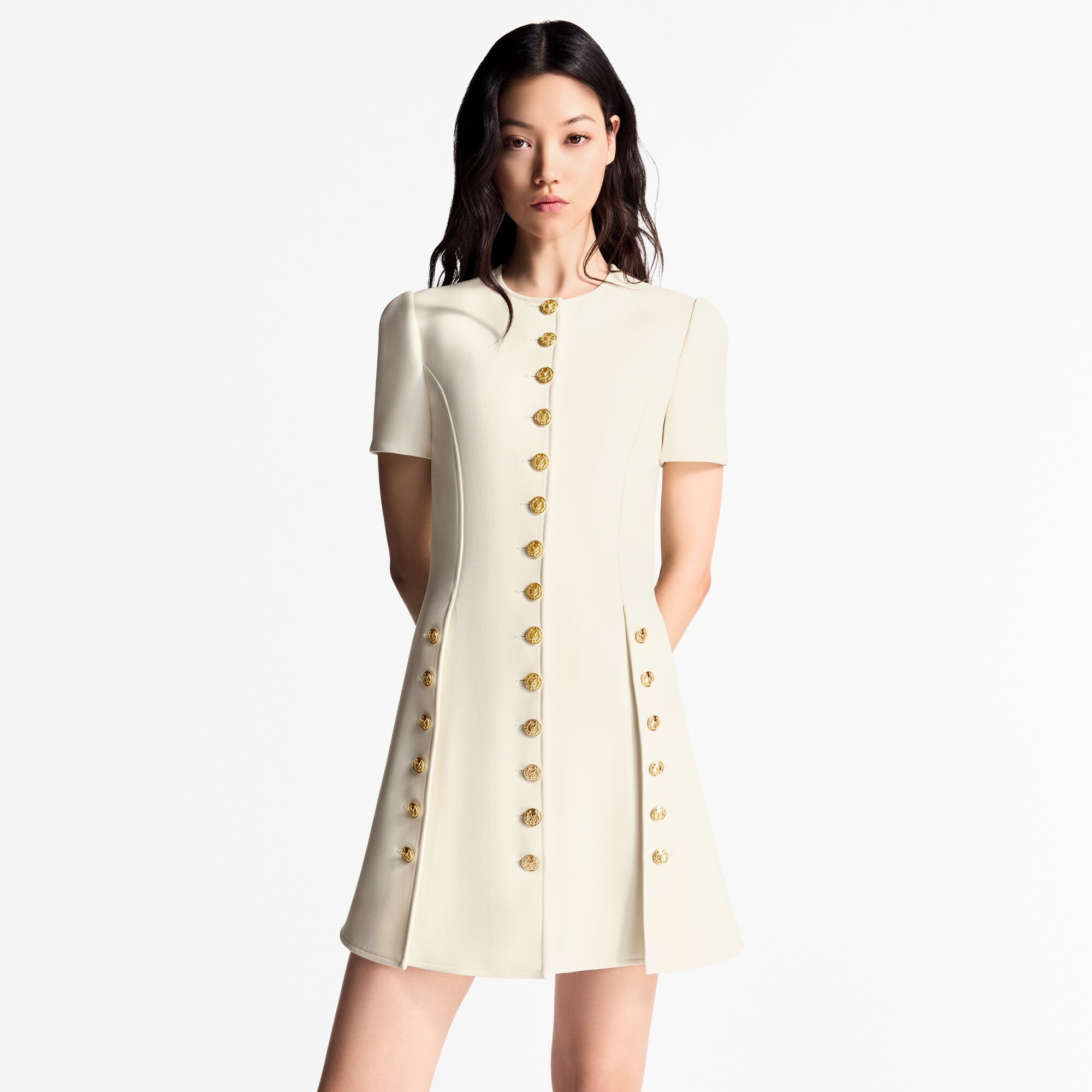 Button Trim Dress - 2