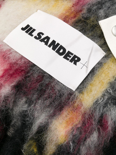 Jil Sander fringed checked scarf outlook