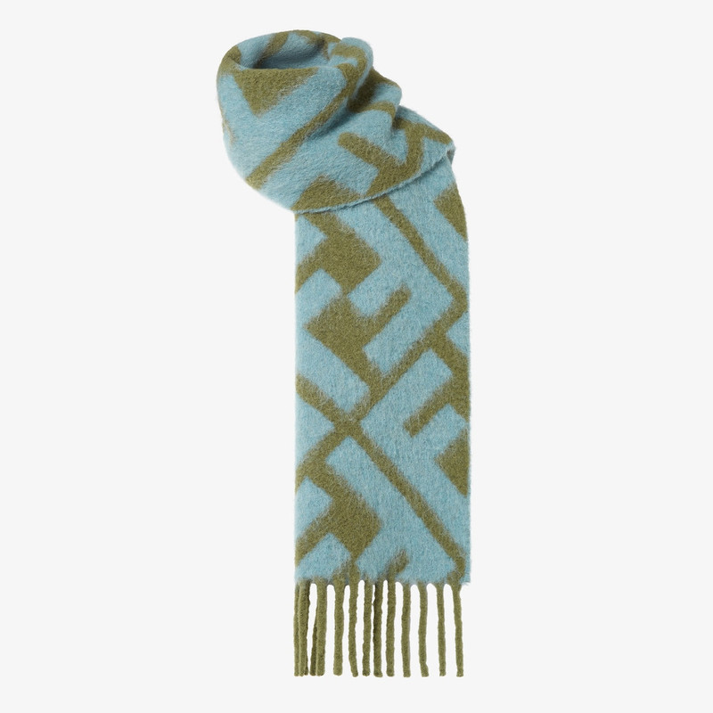 FF Scarf Green FF alpaca and wool scarf 3