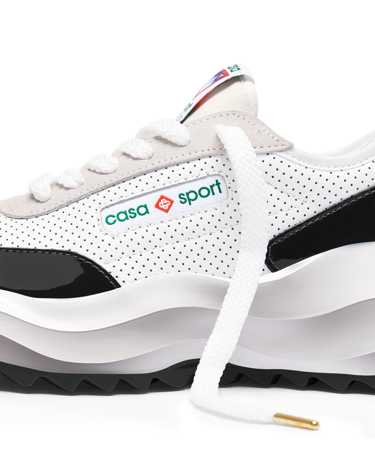 Womens Atlantis White & Black Sneaker - 11