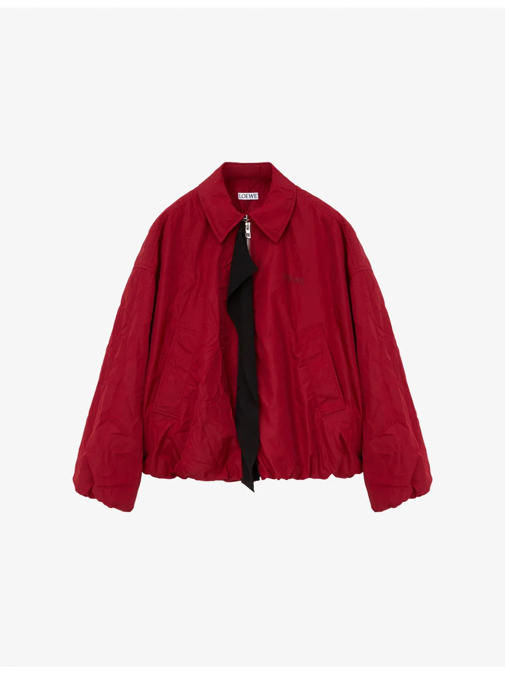 Contrast-Panel Balloon-Hem Woven Jacket - 1