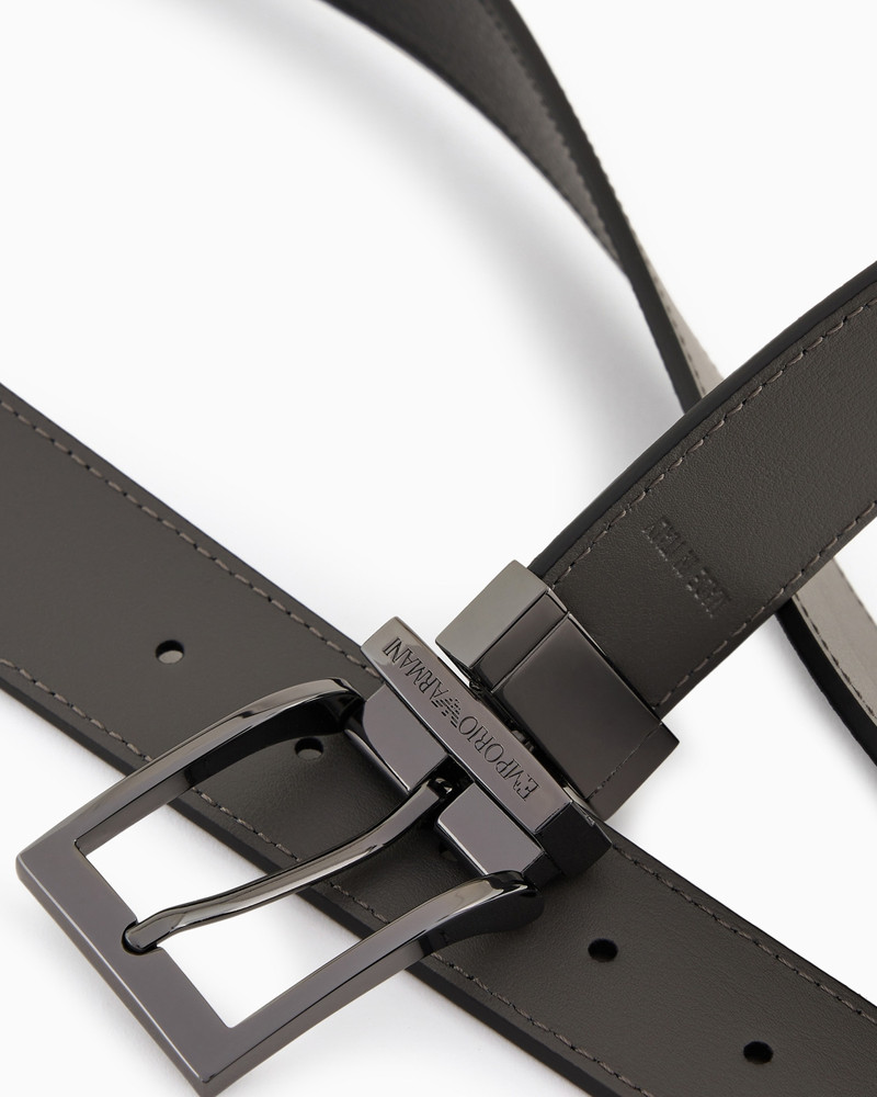 EMPORIO ARMANI PALMELLATO-LEATHER PRINTED REVERSIBLE BELT outlook