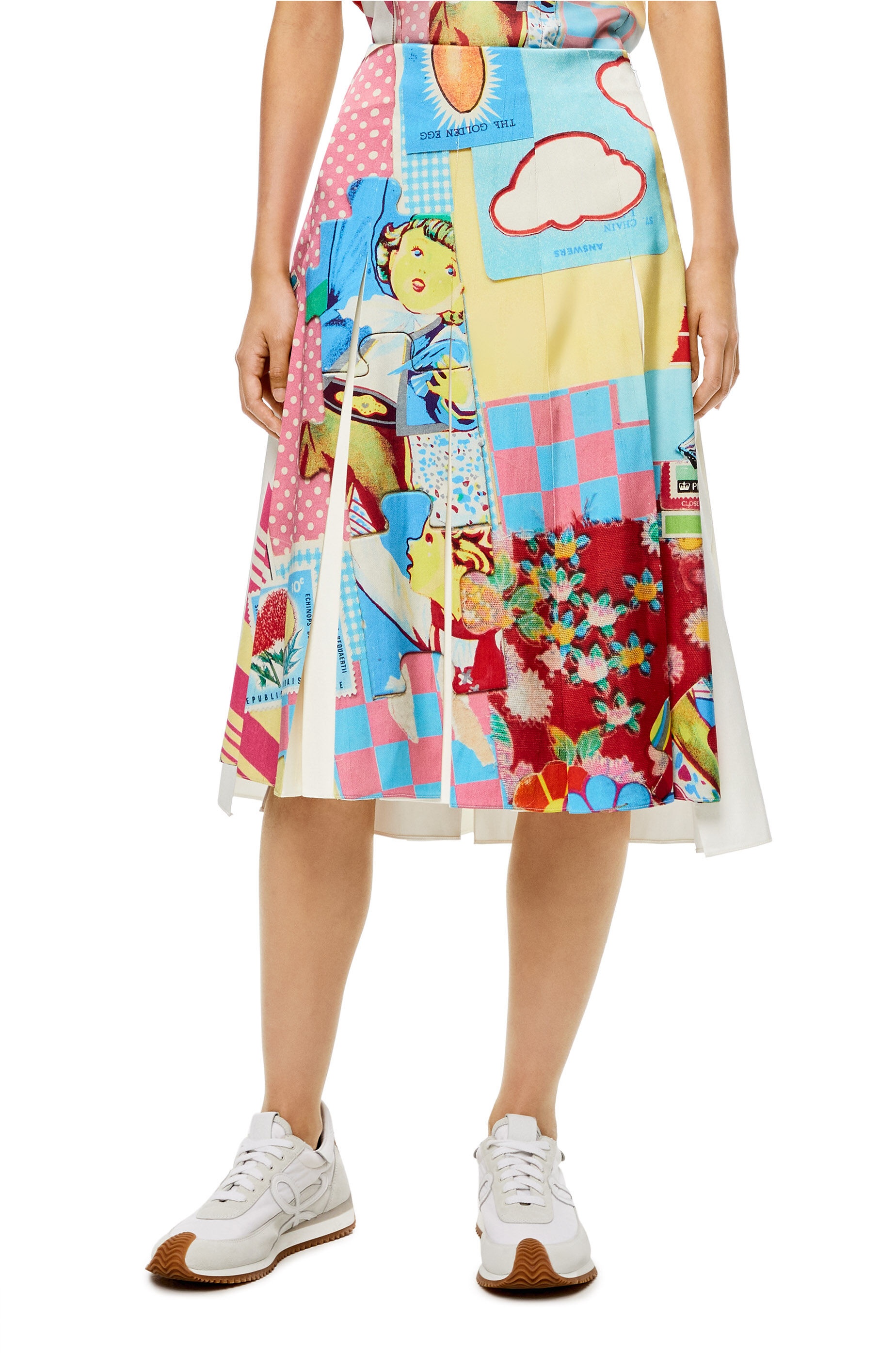 Doll house pleated skirt in silk and cotton - 3