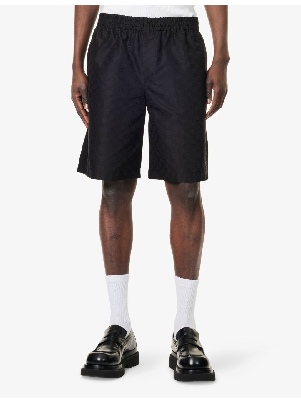 Monogram-Print Cotton and Silk-Blend Shorts - 3