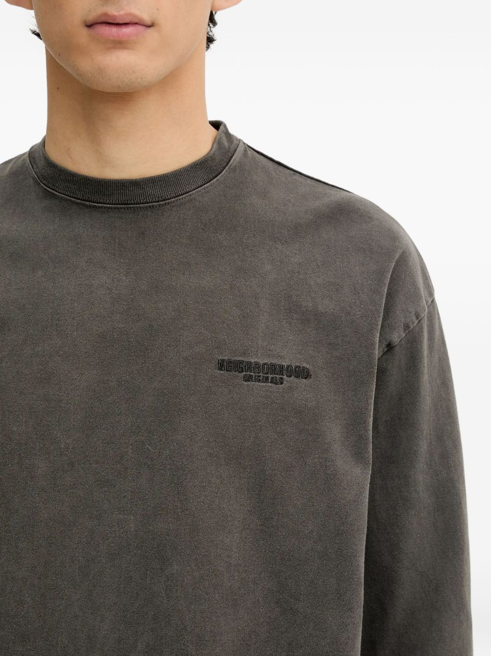 logo-embroidered long-sleeve T-shirt - 5