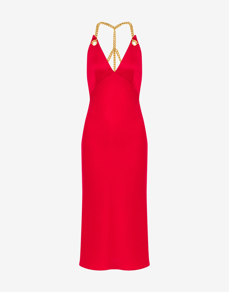 CHAIN & HEART ENVERS SATIN DRESS 1