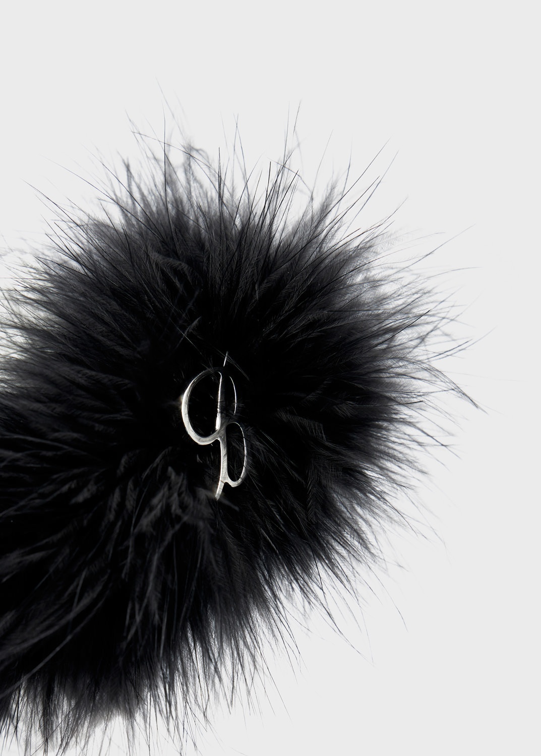 MARABOU FEATHER BRACELET WITH B MONOGRAM IN METAL - 2