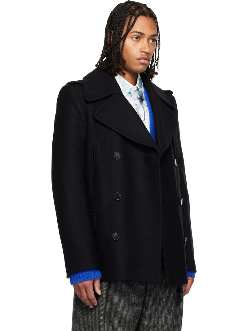 Black Melton Peacoat 2
