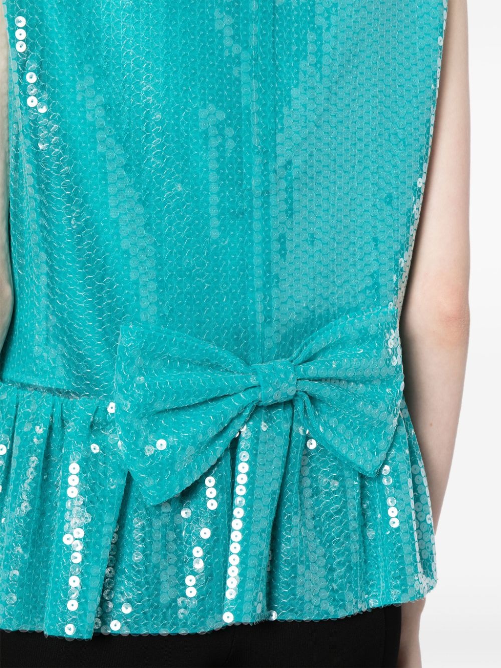 sequin-embellished sleeveless top - 5