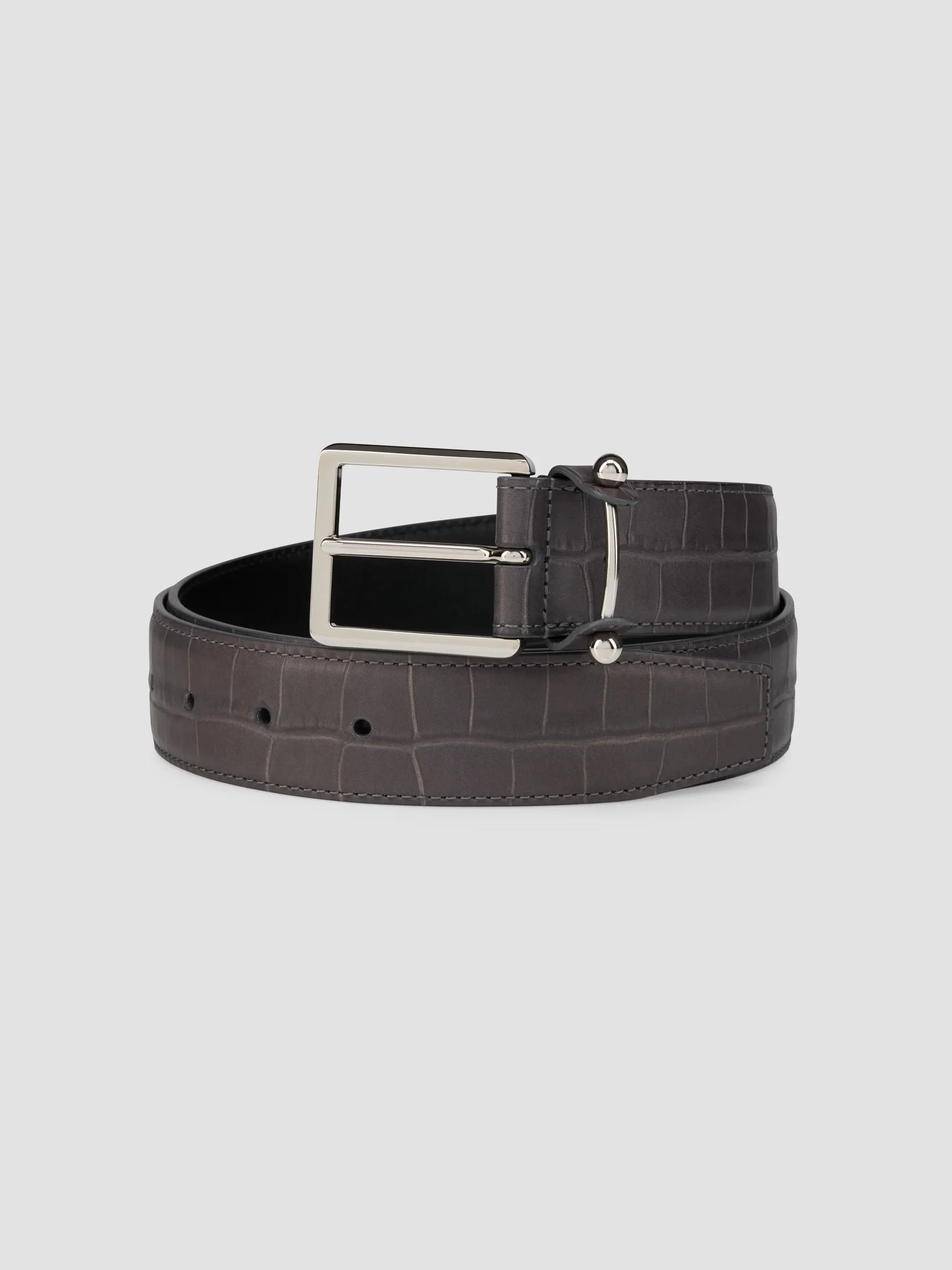 Men's Chambeliss Patent Leather Belt - Phantom Grey Silver - 1