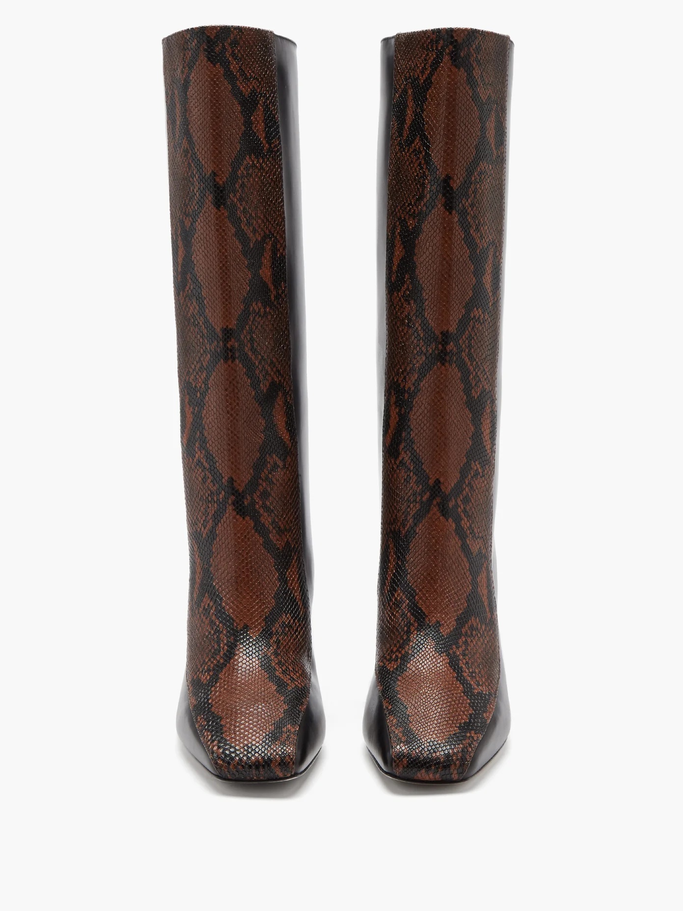 Mabyn 85 snake-effect leather knee-high boots - 5