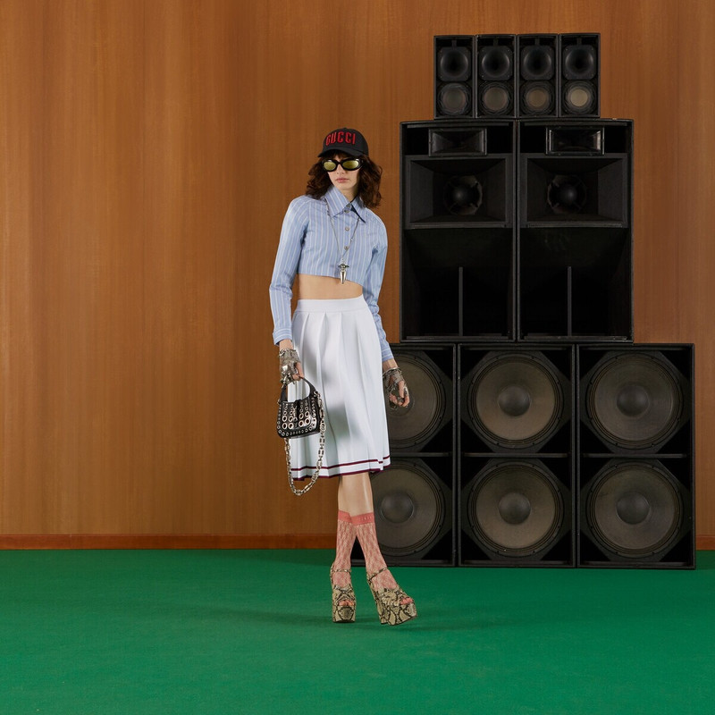 GUCCI Stretch viscose long skirt outlook