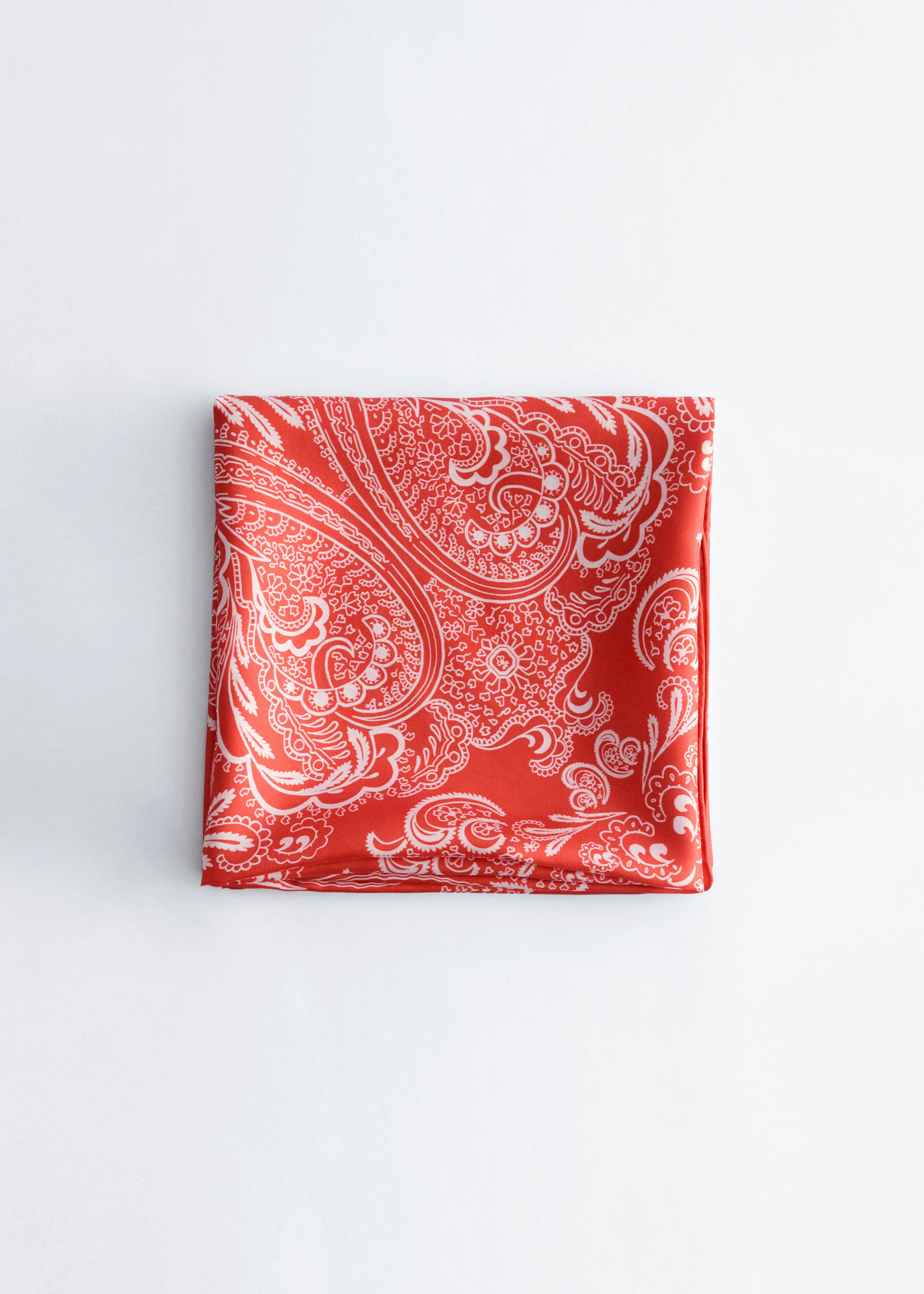 Large Paisley Silk Scarf - 1