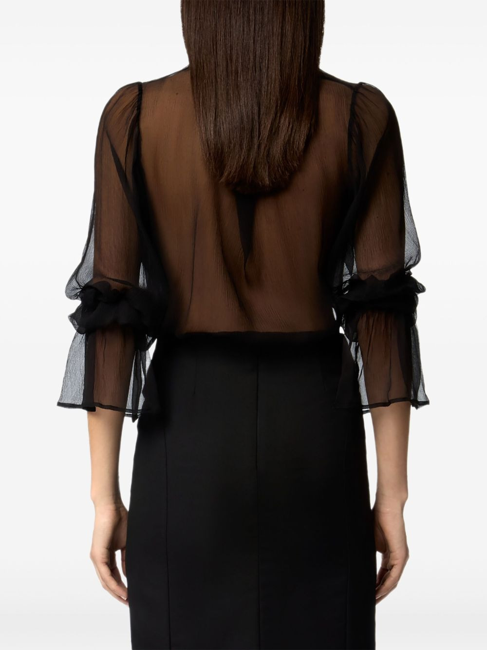 sheer silk top - 4