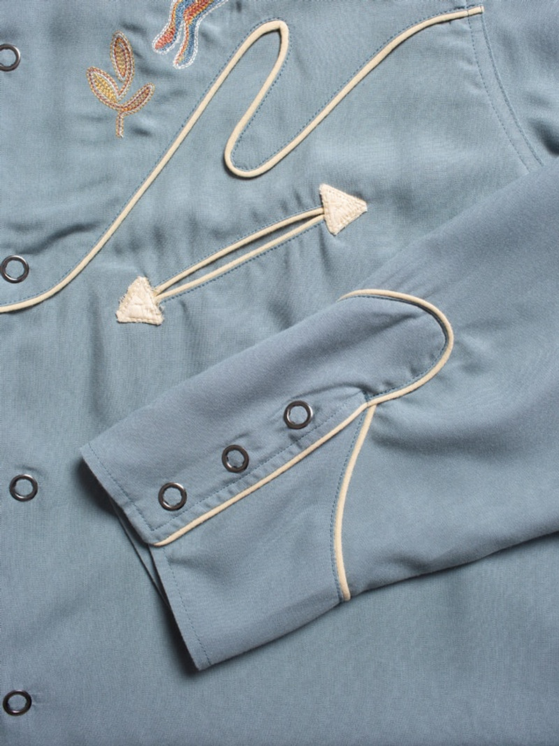 Gonzo Western Shirt Skyblue 5