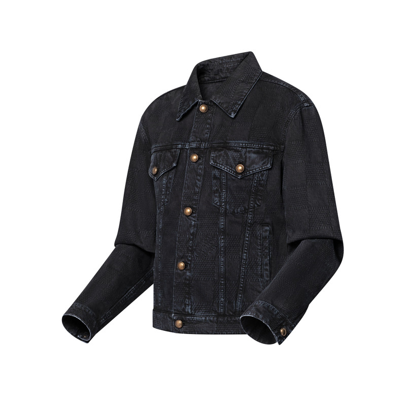 Louis Vuitton 57th Street NYC Damier Denim Trucker Jacket outlook