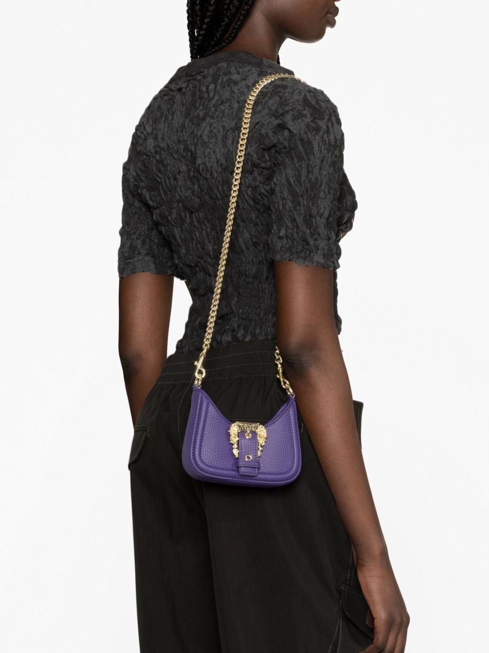 Couture barocco-buckle mini bag - 3