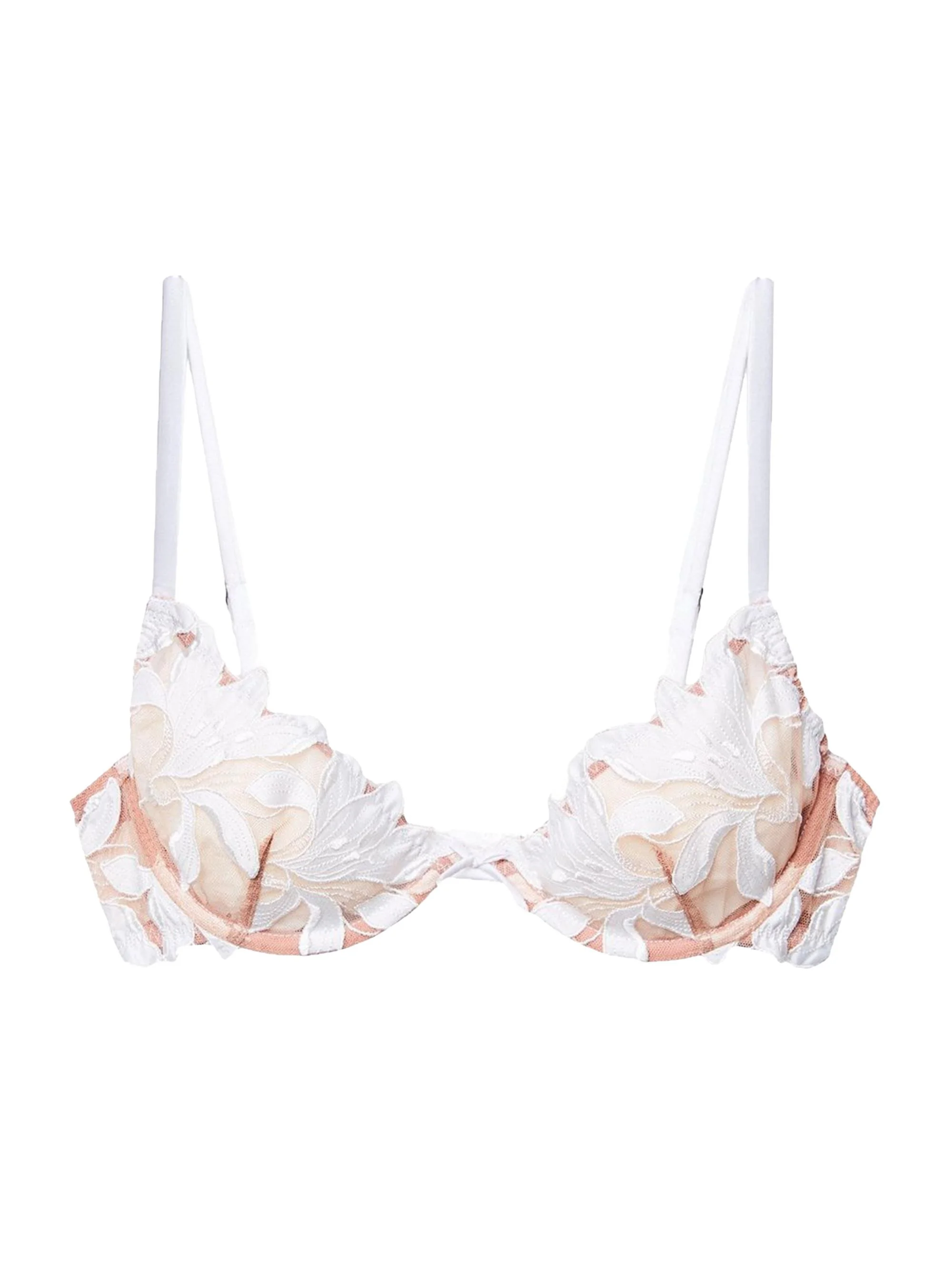 Women's Lace Plunge Demi Bra - Ivory - 1