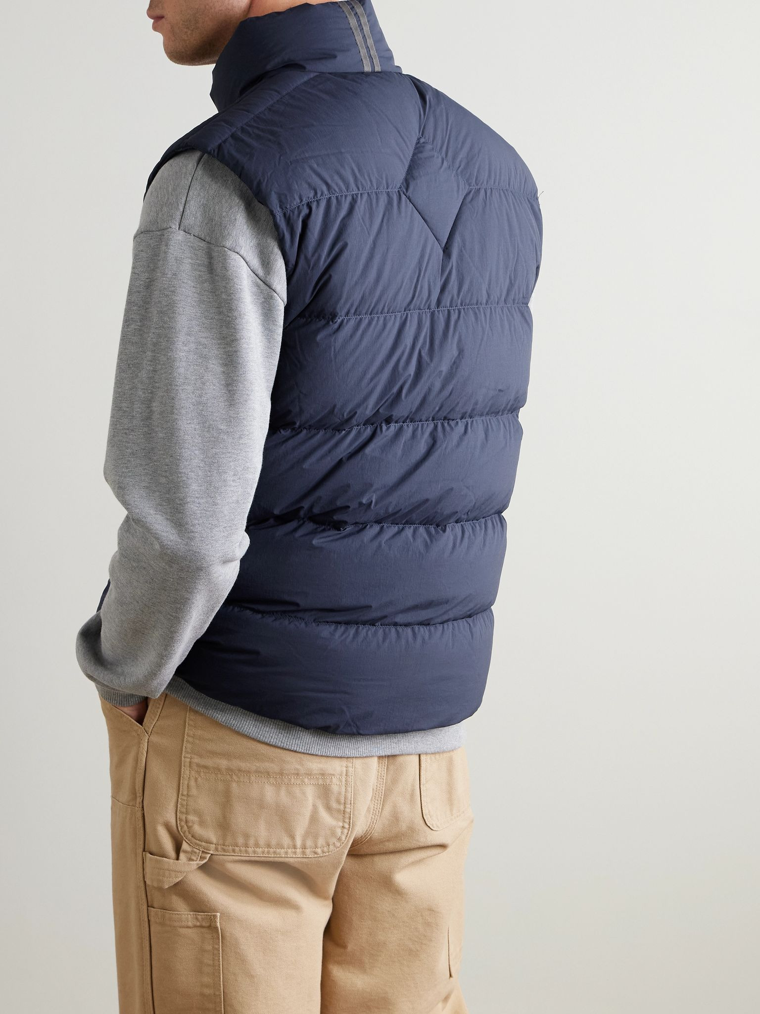 Crofton Slim-Fit Logo-Appliquéd Quilted Enduraluxe® Down Gilet Navy - 4