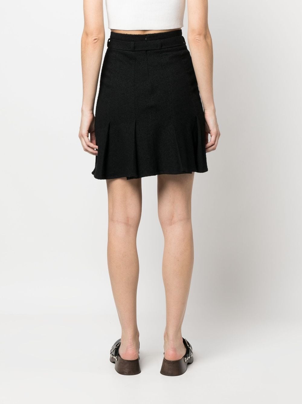 belted A-line skirt - 4