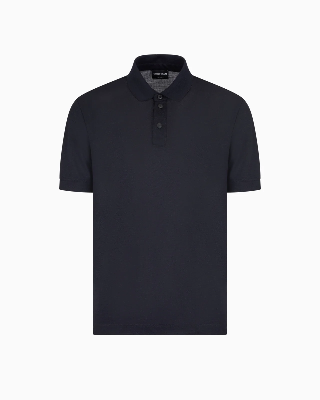 Pure virgin-wool piqué polo shirt - 1